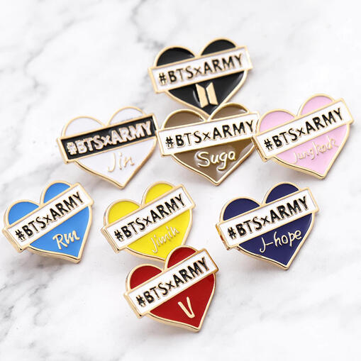 bangtan enamel love brooch badge (code: 29)
