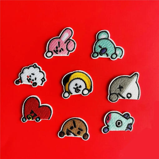 BT21 Hide &amp; Seek iron/sew patch (code: 10A)