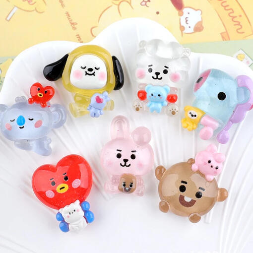BT21 Transparent Crocs Jibbits (code: 32)